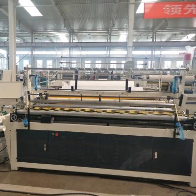 China New paper industry state color glue toilet paper tissue paper rewinding machine price for sale