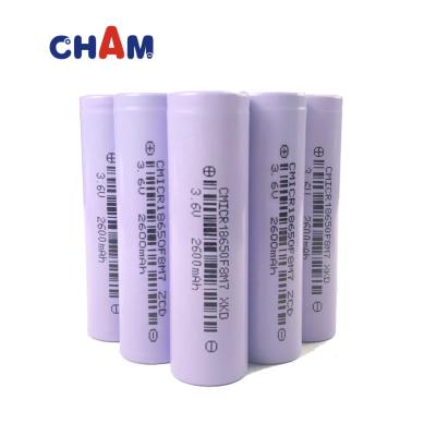 China Home Appliances CHAM 1000 Cycles 2600mAh 3.6V 3.7V High Rate Rechargeable 18650 Li-ion For Electric Scooters Lithium Ion Batteries for sale