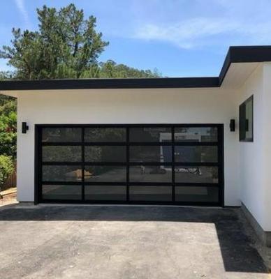 China Modern Insulated Sectional Garage Door Aluminum Automatic Electric Glass Garage Door for sale