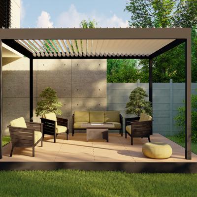 China Professional Manufacturer Easily Assembled Motorized Louvered Roof Electric Folding Bioclimatic Pergola for sale