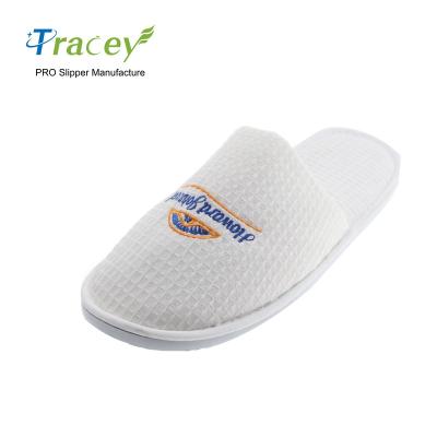 China Wholesale Anti-slippery Non-woven White Non-woven Nap Slipper Eva Slipper Hotel Disposable Slippers for sale