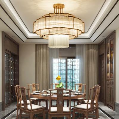 China Modern Chinese Crystal Duplex Villa Hotel Restaurant Box Hotel Restaurant New Atmosphere Chandelier Lobby Building Chandelier for sale