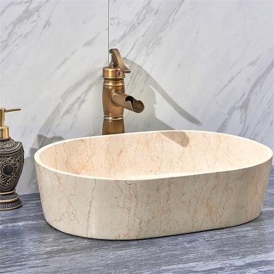 China Factory wholesale modern and simple export quality grain marble countertop washbasin for sale