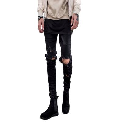 China High Street Vandals Hippie Mens Skinny Ripped Jeans Men's Breathable Knee High Jeans for sale