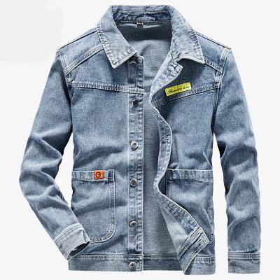 China Factory Direct Supply 2021 New Style Long Sleeve Classic Casual Blue Denim Men's Retro Denim Jacket for sale