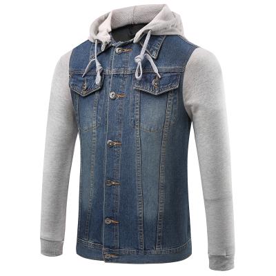 China Wholesale Fashionable Stylish Casual Long Sleeve Oversized Men's Denim Jacket With Hood For Man for sale