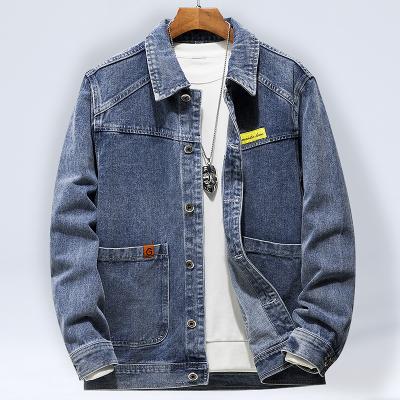 China 2021 Young New Style Factory Direct Sale Casual Loose Pocket Black Design Blue Men'S Denim Jacket Breathable for sale