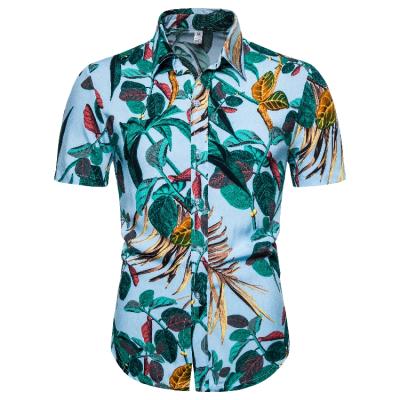 China New factory direct hot sale breathable beach printing floral fashion outdoor Hawaiian style men's shirt with breathable for sale