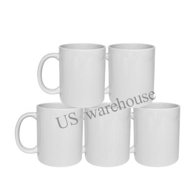 China Wholesale Viable 11oz Rim And Round Handle Ceramic Mugs With Logo Customize Blank Sublimation Mugs for sale