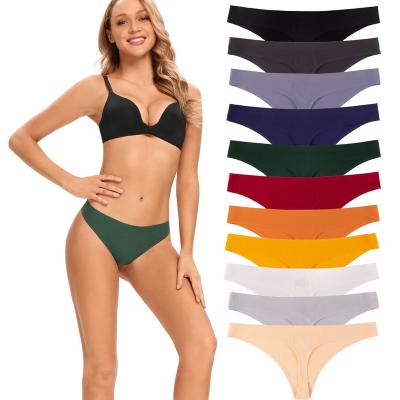 China Comfortable 100% Feminine T-Back Quality Polyester Women Cotton Hot Sexy Thongs Panties Shape Ice Women's Sexy Underwear for sale