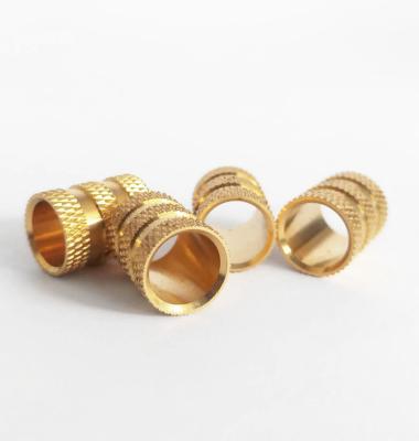 China Aluminum M2/M3 /M4 /4-40/Brass Outside Threaded Insert Embedment Female Thread Knurled Nuts for sale