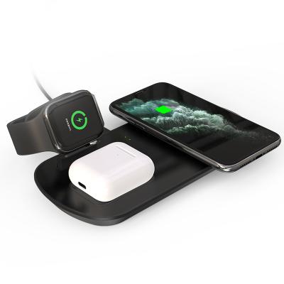 China New Coming 2021 Cell Phone Mobile Phone Fast Watch Wireless Charger 3 In 1 Wireless Charging Station for sale