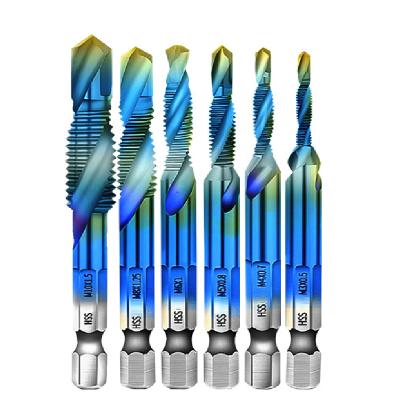 China High Quality Hex Combination Drill Bit And Tap M3 M4 M5 M6 M8 M10 Metric Compound Tap Drill Bit for sale