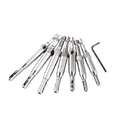 China 7Pcs Drilling Hex Leg Self Center Door Lock Hinge Wood Drill Bits For Woodworking With Hex Wrench for sale