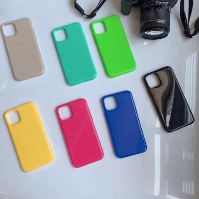 China Shockproof Mobile Shell Supplier 2.0mm Tpu Smooth Jelly Colored Smart Phone Case For Iphone 12 11 pro 7 8 plus max for sale