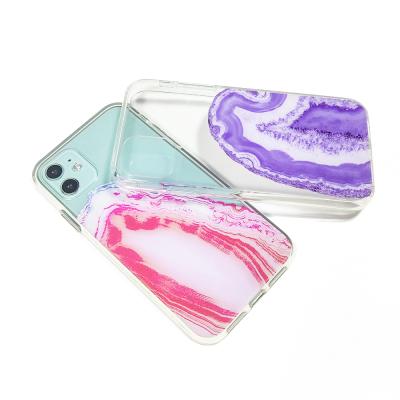 China Luxury Anti-drop Women Agate Case For iPhone 11 Glitter Marble Kickstand Cover For iPhone 11 Pro Max for sale