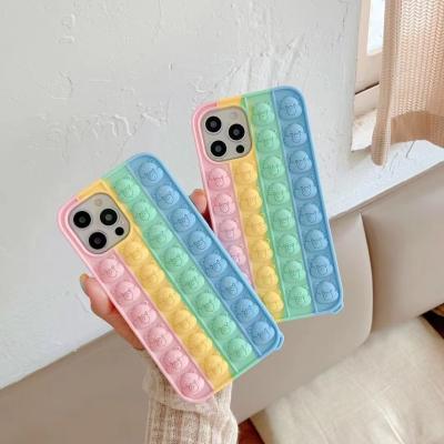 China Color Bear Pinch Shockproof Ball For IPhone XS Silicon Phone Case Max Machine For iPhone 7 Phone Case for sale