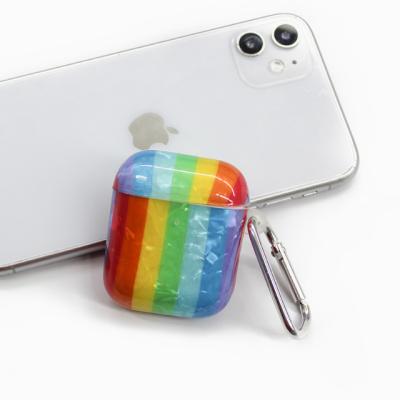 China New Hot Selling Luxury Case Rainbow Color Earphone Earbuds Protector Case for airpods for airpods case for sale