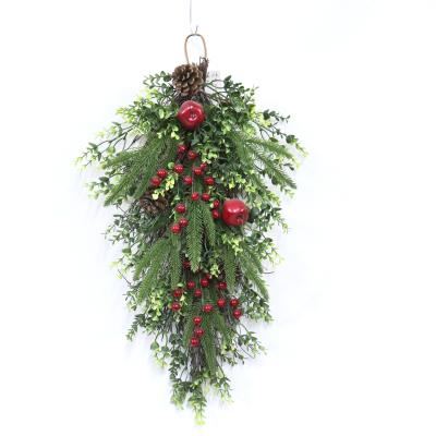 China Holiday Christmas Decor Factory Customized Christmas Swing Ornament Artificial Doorway Decorative Christmas Swag for sale