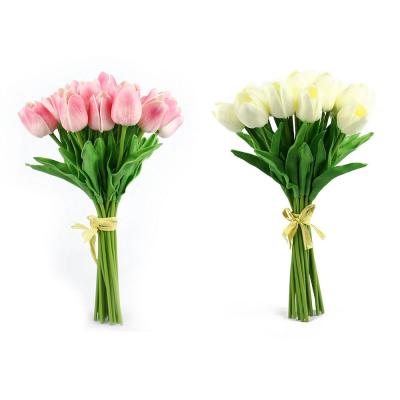 China Amazon Hot Sale 20pcs Artificial Latex Tulips Home Bouquet For Party Home Wedding Decoration for sale