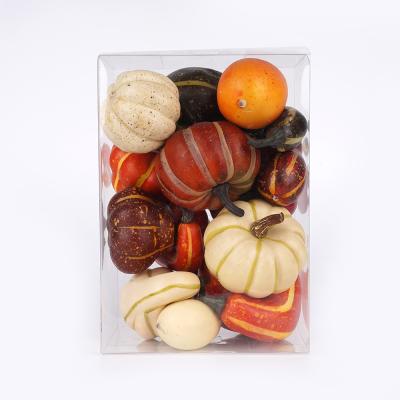 China Halloween Vegetable Decorations Indoor Artificial Fake Pumpkin In A Box for sale