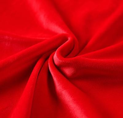 China 100% Super Soft Dyed Comfortable One Color Anti Fire Retardant Polyester Spandex Side Pilling Fabric For Garment for sale