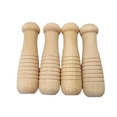 China China Factory Modern Entity Customized Beech Pine Bamboo Lotus Round Sticks Bottle Wooden Fan Handle Processing And Production for sale