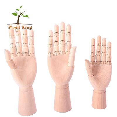 China China Place Adorn Knuckles Painting Wood Fingerprint Show Decorative Wood Craft Models Hand Model for sale