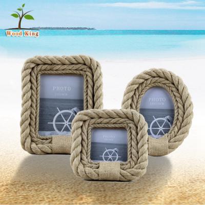 China 2017 New Products Fashionable Hemp Rope Around Photo Frame for sale