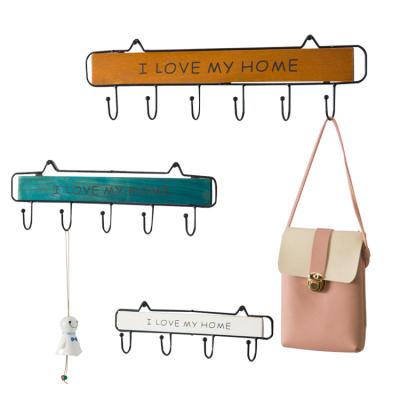 China China Viable Product Wooden Decoration Kitchen Porch Restaurant Key Door Coat Clothes Hook Wall Hangs Wooden Coat Hooks for sale