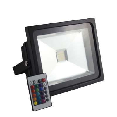 China Color fundido a troquel de la Navidad del aluminio IP65 20W que cambia la luz de inundación llevada al aire libre del RGB en venta