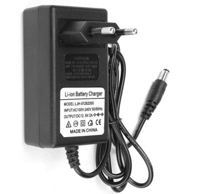 China 12.6V 2A Li-ion battery charger,ac dc power adapter for battery pack,black color,custmized DC connector for sale