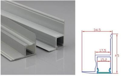 China Bereifte/klare/Diffusorabdeckung LED-des Aluminiumverdrängungs-Profils für Decke Dekoration, 1m 2m 3m zu verkaufen