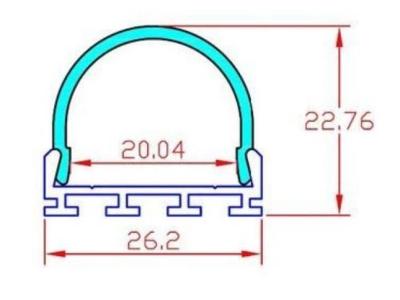 China Wasserdichte Verdrängung A2623 der LED-Aluminiumprofile LED für LED streift 2m Länge ab zu verkaufen