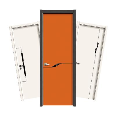 China Modern door design single room customization full house wood swing flow door MDF interior flow door for sale