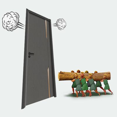 China Modern direct element fireproof wear-resistant waterproof interior wooden door carbon door frame healthy factory hotel for sale