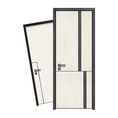 China Modern Aluminum Metal Interior Wood Single Frame Door Frame Wooden Door for sale