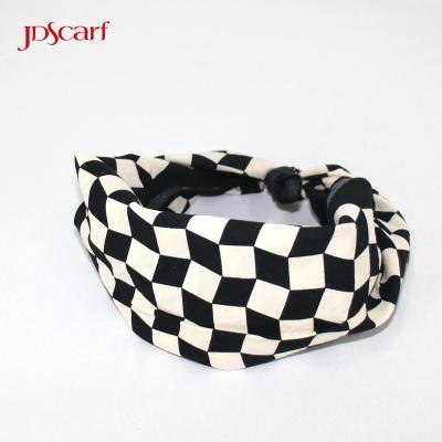 China Stripe Beach Gauze Silk Head For Women Scarf Handkerchief Headscarf for sale