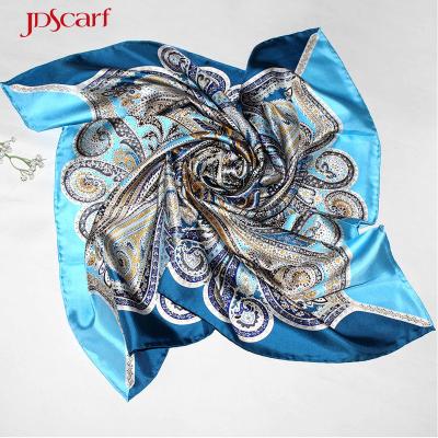 China Fashion Custom Silk Tank Top Square Islam Silk Headscarf for sale