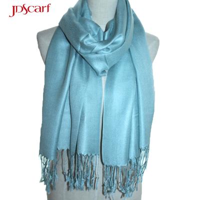 China Pure leisure korea shawls wholesale price and solid embossing scarves pashmina shawl buyer for sale