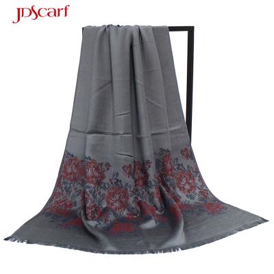 China Latest Multicolor Jacquard Jacquard Jacquard Viscous Pashmina Scarf Women Dubai Kani Shawls Viscous Pashmina for sale