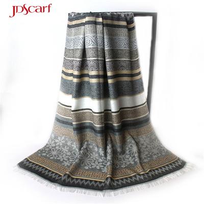 China Chinese Factory Scarf Pashmina Latest Design Polyester Paisley Jacquard Pashmina Cheap Mix Color for sale