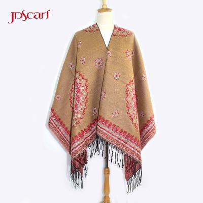 China Brushed Cape Shawl Poncho Fur Cape for sale