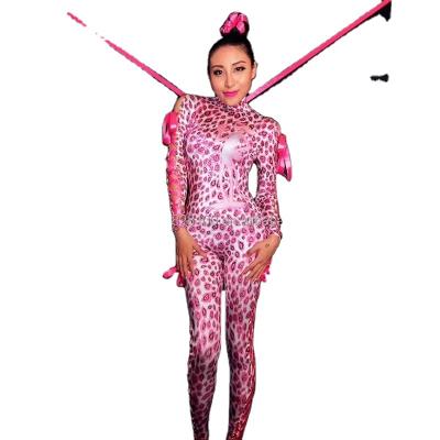 China tutu & Naughty Pink Leopard Jumpsuit Skirts Party Show Costume Animal Nightclub Actor for sale