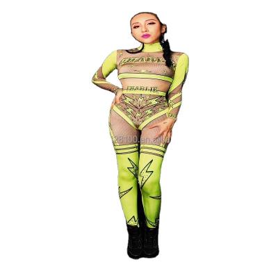 China Women's Jazz Show Annual Meeting Stage Sets Bar Suit Overalls Lightning Dress for sale