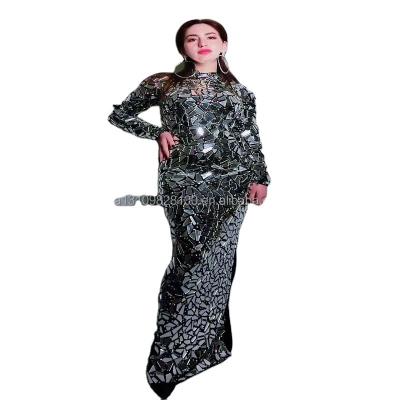 China Long Skirt Stage Lenses Singer One Piece Full Mirror Stage Lead Dance Gogo Nightclub Full Dresses for sale