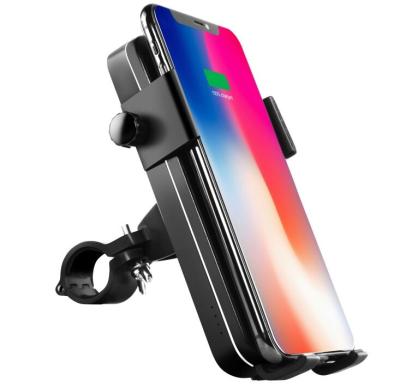 China Bicycle Power Bank Wireless Charging Wireless Charger for Cyclist with Clamp Holder LED Light for Night for sale