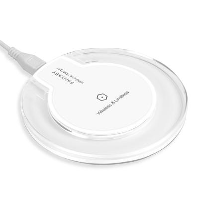 China Fast Shipping Cell Phone Crystal Qi Wireless Charger Universal For IPHONE 8 IPHONE X Samsung for sale