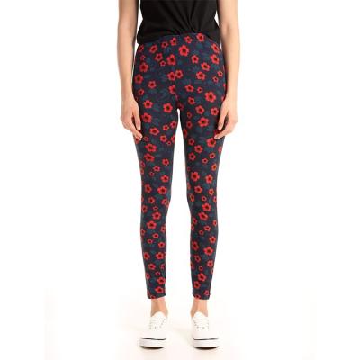 China Factory Supply Breathable Direct Casual Floral Pattern Aplet Slim Designed Leggings For Women for sale