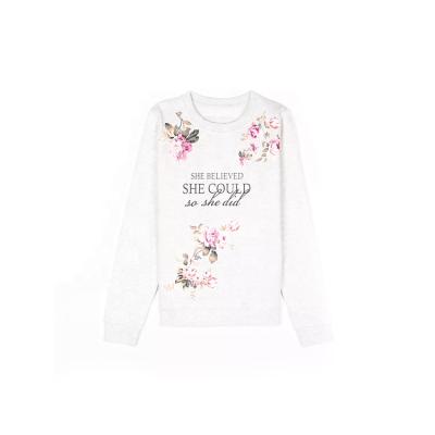 China Newest Anti-wrinkle Original Factory Fashion Casual Floral Pattern Sweatshirt Woman for sale